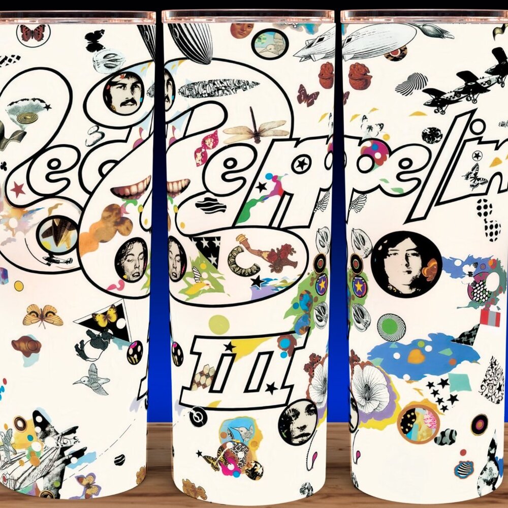 Led Zeppelin 3 70s Classic Rock N Roll Cup Mug Tumbler 20oz